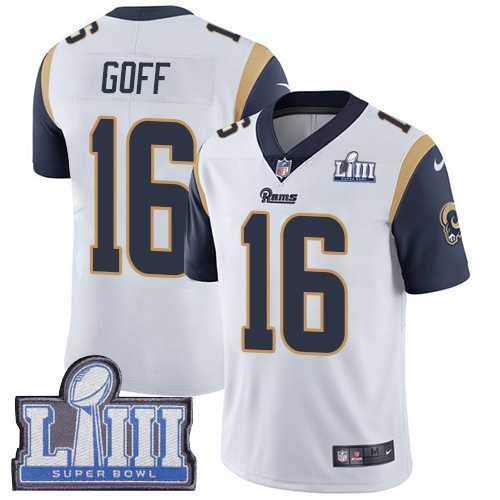 Youth Nike Rams 16 Jared Goff White 2019 Super Bowl LIII Vapor Untouchable Limited Jersey,We sell and wholesale Youth Nike Rams 16 Jared Goff White 2019 Super Bowl LIII Vapor Untouchable Limited Jersey on line form chian!